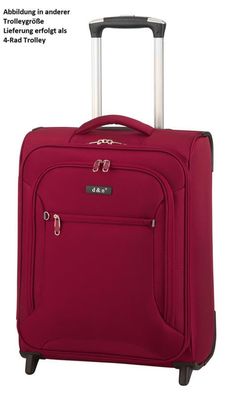 Mittelgroßer Rollkoffer mit 4 Rädern und erweiterbarem Stauraum bordeaux