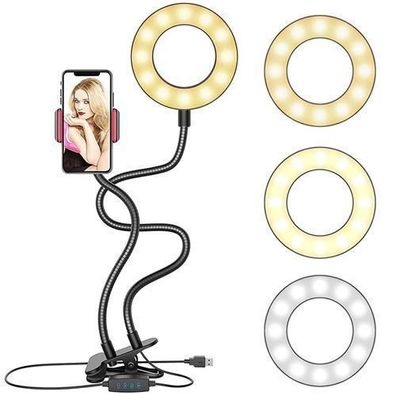 Selfie Ringlicht LED für Telefone mit Stativ Handy Ringleuchte 4 Zoll Retoo