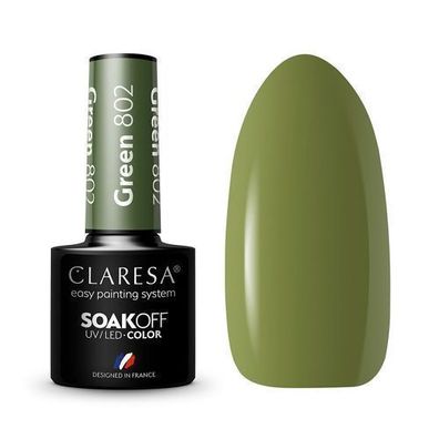 Claresa UV/LED Soak Off Hybrid-Nagellack 802 Grén, 5g - Professionelle Pflege & Style