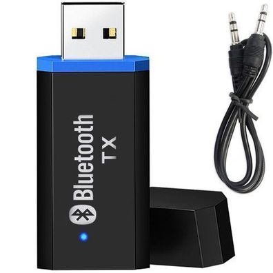 USB Bluetooth 5.0 Sender Empfänger Audio Adapter Dongle 3,5 mm AUX Kabel Retoo