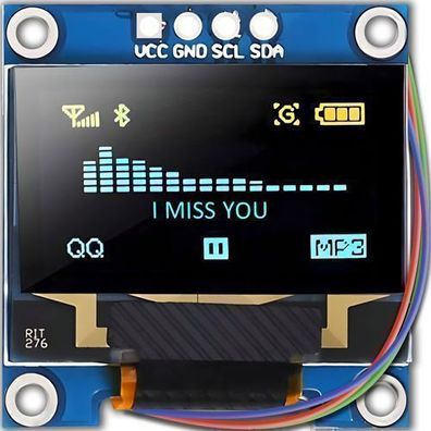 OLED-Display 0.96 Zoll mit I2C Retoo