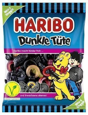 Haribo Dunkle Tüte Fruchtgummis 175 g aus Deutschland