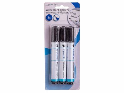 top write Whiteboard-Marker 3er Set Stifte Tafel Rundspitze