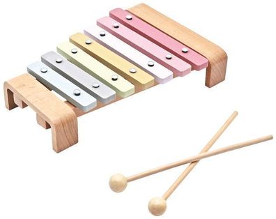 Holzkisten für Kleinkinder, Bunte Zipfelsteine mit 2 Sticks, Bunte Musikinstrument