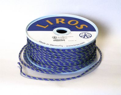 Liros - Trimmleine neon, violett-leuchtgelb, 4 mm, 10 m, 16-fach