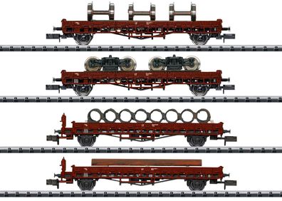 Trix 18707 Niederbordwagen-Set DB IV 4-tlg. MHI Spur N