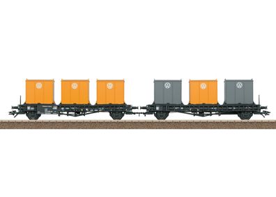 Trix 24162 Güterwagen-Doppeleinheit Laabs der DB E Spur H0