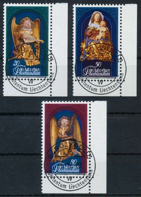 Liechtenstein 1982 Nr 813-815 zentrisch gestempelt ECKE-URE X8344EE