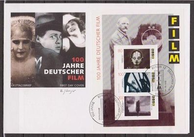 BRD 1995 Künstler FDC MiNr. Block 33 100 Jahre deutscher Film