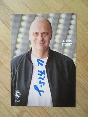 SV Werder Bremen Saison 24/25 Klaus Filbry - handsigniertes Autogramm!!!
