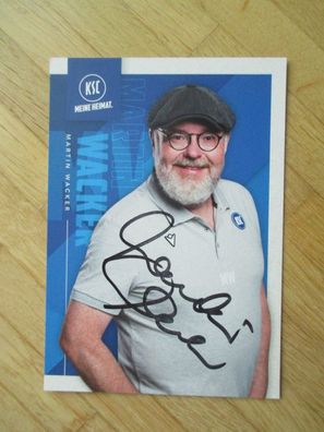 Kabarettist, Karlsruher SC Stadionsprecher Martin Wacker handsigniertes Autogramm