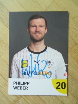 DHB Handball Nationalmannschaft Philipp Weber - handsigniertes Autogramm!!!