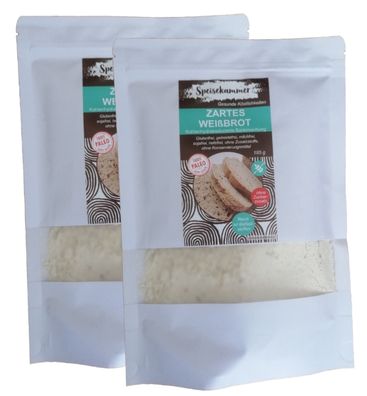 2x Zartes Weißbrot Brot Backmischung glutenfrei paleo hefefrei sojafrei maisfrei