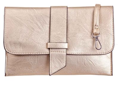 JSI Überschlag Tasche mit Riegel Clutch HB0243 - Farben: rosegold