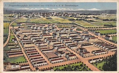 Truppenübungsplatz Heuberg und Stetten a. K. M. Barackenlager Postkarte AK 1916