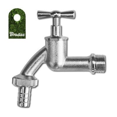 Wasserhahn 3/4" GZ 1" Garten Keller Wasserauslauf Aussenarmatur BRADAS 3127