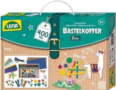 Lena Bastelkoffer Bastelset Basteln Kreativ Blau 400 Teile