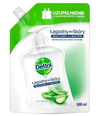 Dettol Hygieneseife mit Aloe & Vitamin E - 500ml, Antibakteriell & Sanft zur Haut