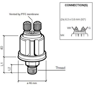 Veratron VDO Öldruck Sensor 10bar/150psi, 1p, M10 360081030039C