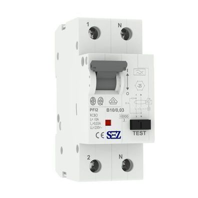 SEZ FI/ LS B10 30mA 2p 10kA RCBO VDE FI/ LS-Schalter 0090611 Kombi Schalter 0110