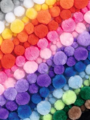 Pompons Mix Jumbo Bunt, 200 g