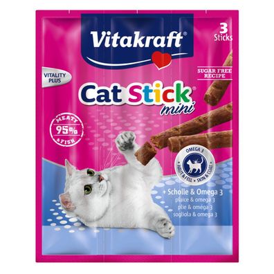 Vitakraft Katzensnack Cat-Stick mini Scholle & Omega 3 - 3 x 6g