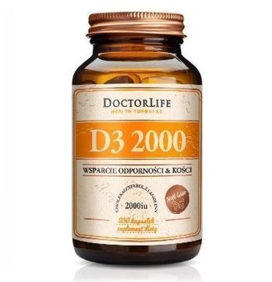 ArztLeben D3 2000 - Vitamin D in Olivenölergänzung, 250 Kapseln