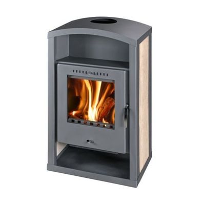 Hörby Kaminofen Sandstein Gussgrau 7kW