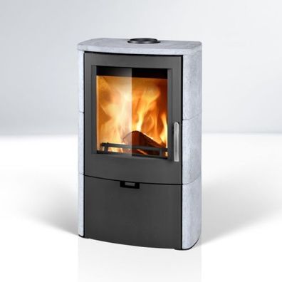 Falun Gussgrau Serpentino Stein Kaminofen 8kW