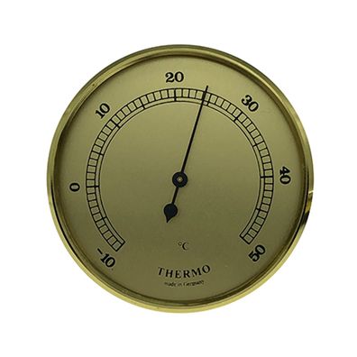 SELVA Thermometer Einbau-Wetterinstrument, Durchmesser 65 mm, gold