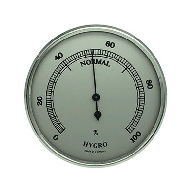 SELVA Hygrometer Einbau-Wetterinstrument, Durchmesser 65 mm, silber