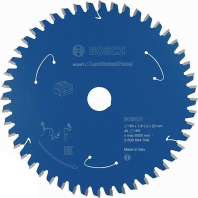 Bosch Sägeblatt 165mm für Akku-Handkreissäge, Tauchsäge Laminat