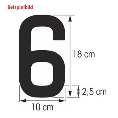 Plastimo Zahl 7, 18 cm, weiß, RIB 36421