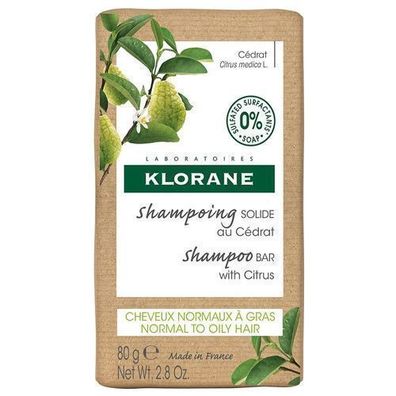 Klorane Festes Shampoo, für normales und fettiges Haar, 80g