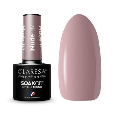 Claresa UV/LED Hybrid Nagellack Nude 117, 5g â?? Professionelles Nude-Finish fér Perf