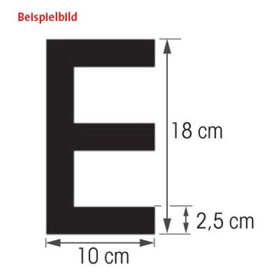 Plastimobuchstabe M, 18 cm, schwarz 36289