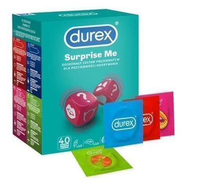 Durex Kondome Mix, 40 Stk., Premium Schutz