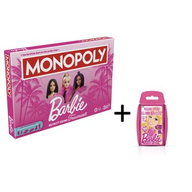 Monopoly - Barbie + Top Trumps Barbie Brettspiel Gesellschaftsspiel