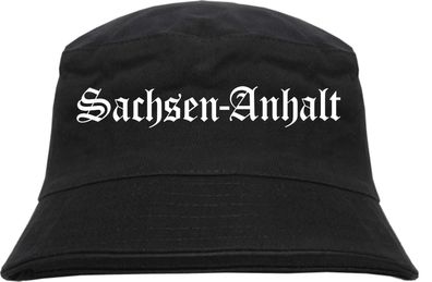 Sachsen-Anhalt Fischerhut - Altdeutsch - bedruckt - Bucket Hat Anglerhut Hut