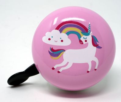 Ding Dong Fahrradklingel Einhorn Unicorn im klassischem Retro Look ca. Ø 80 mm