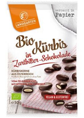 Landgarten 3x Bio Kürbis in Zartbitter-Schokolade 50g 50g