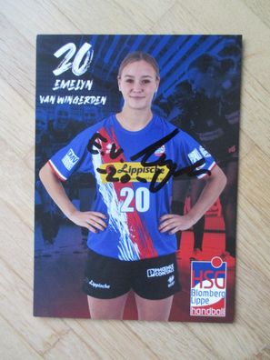 Handball Bundesliga HSG Blomberg-Lippe Emelyn van Wingerden handsigniertes Autogramm!