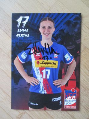 Handball Bundesliga HSG Blomberg-Lippe Emma Hertha - handsigniertes Autogramm!!!