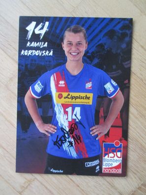 Handball Bundesliga HSG Blomberg-Lippe Kamila Kordovská - handsigniertes Autogramm!!!