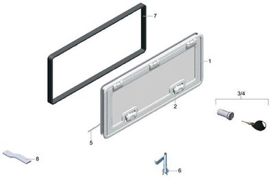 Dometic Serviceklappe SK 4, fiat bianco - Ma?e (Breite x H?he): 100 cm x 40,5 cm