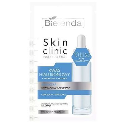 Bielenda Skin Clinic Hyaluronsäure Feuchtigkeits- und Beruhigungsmaske, 8g