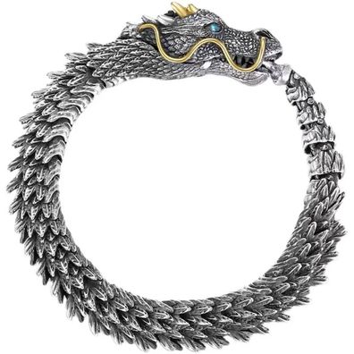 Retro Drachen Unisex Armband silber gold Gothic Punk Rocker mystisch