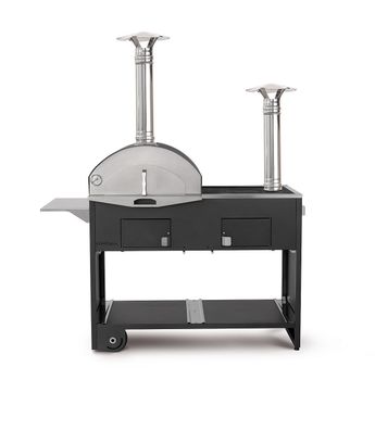 Holzbackofen | Pizzaofen Fontana Pizza & Cucina Doppio mit Grill- und Koch-Funktion