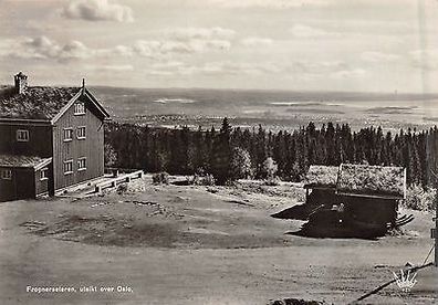 Frognerseteren, Aussicht über Oslo, orwegen, Fotopostkarte