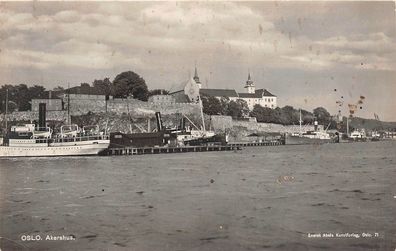 Oslo Akershus Hafen Schiffe Norwegen